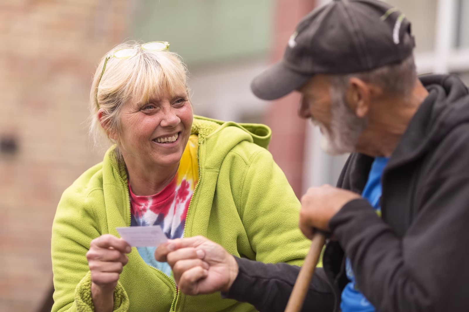 An outreach worker in the community